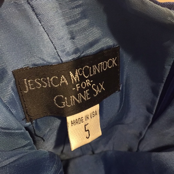 Jessica McClintock Royal Blue Cocktail Dress - Picture 3 of 5